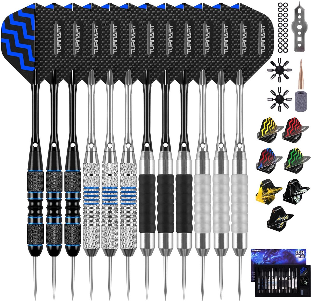 Dartpijlen met Metalen Punt - 12 Stuks Professionele Set