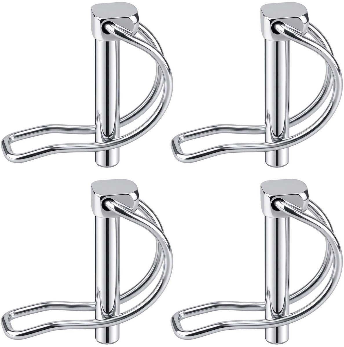 Locking Pin 8x50mm - D-vorm, Rvs, 4 Stuks