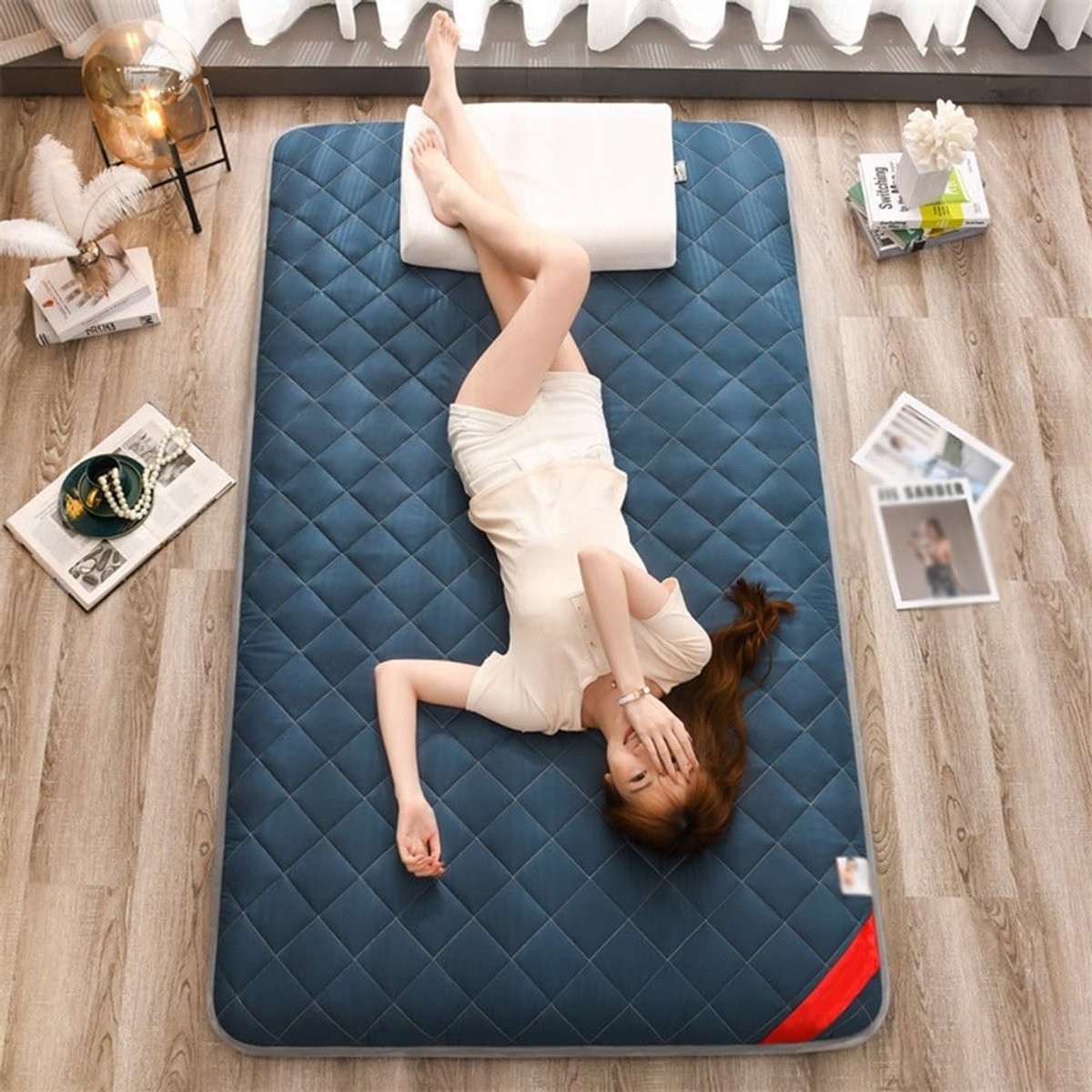 Vouwbare Tatami Matras - Dikke en Comfortabele Mat - Blauw - 180x200cm