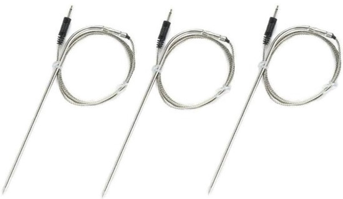 BBQ Thermometer Sonde - Vleesthermometer Sensor - Vlees Grillen - Hoge Nauwkeurigheid - 130 cm Kabel - Zilver