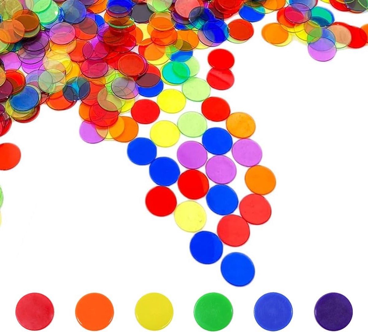 Kleurige Mini Poker Chips voor Feesten en Scholen - 100 Stuks Bonus Chips van 19mm voor Spelletjes