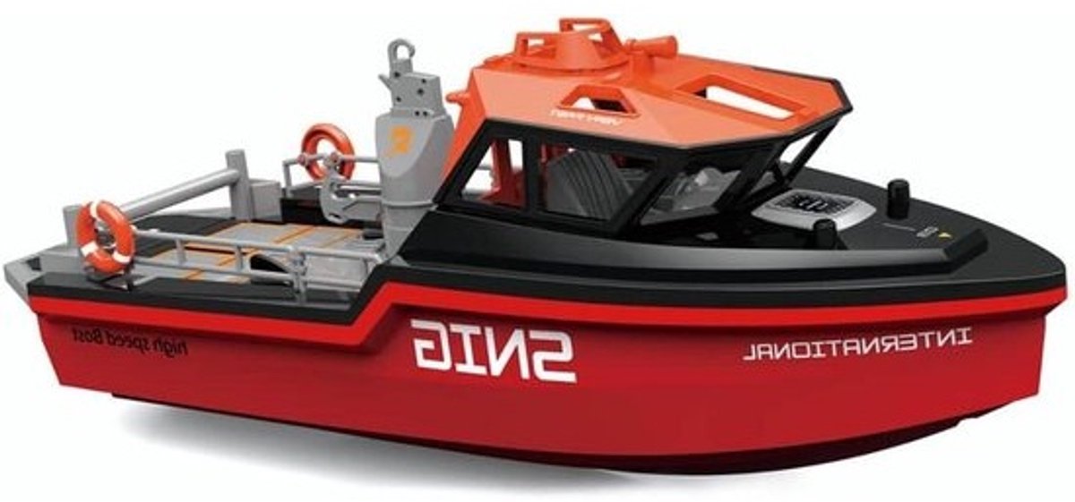 RC Reddingsboot - Waterscooter Speelgoed - Waterpret - Borstelloze Motor - 320mm Lengte - Zwart