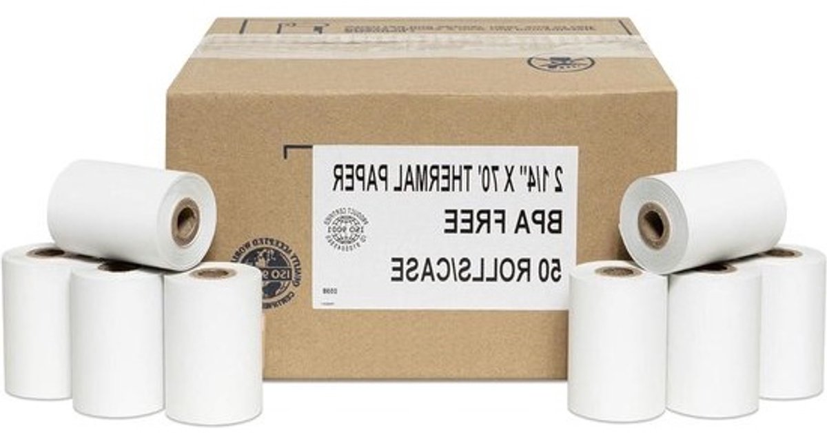 Thermisch Papier Rollen - Kassarollen Kassabonpapier - Bonnen Printen - Standaard Afmeting - 100 stuks - Wit