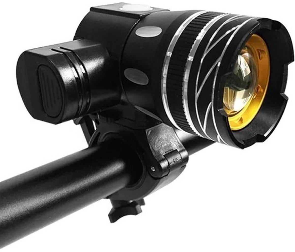 Fietsverlichting Set - Koplamp Achterlicht - Veilig Fietsen - USB Oplaadbaar - 300 Gram - Zwart