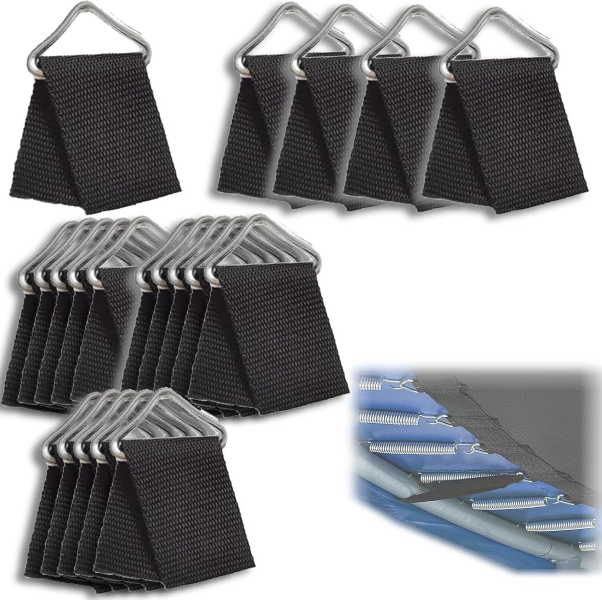 Trampoline Triangle Buckle Set - 20 Stuks - V-Ring, Trampoline Onderdelen, Springhouder en Jumping Mat Accessoires