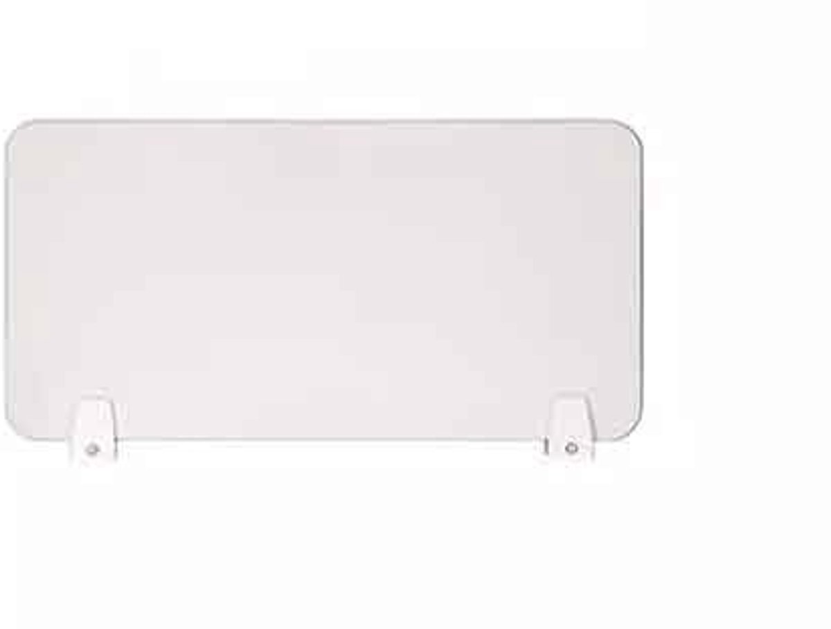 Privacy Desk Partition Panel - Vrijstaand - 30x100cm - Wit