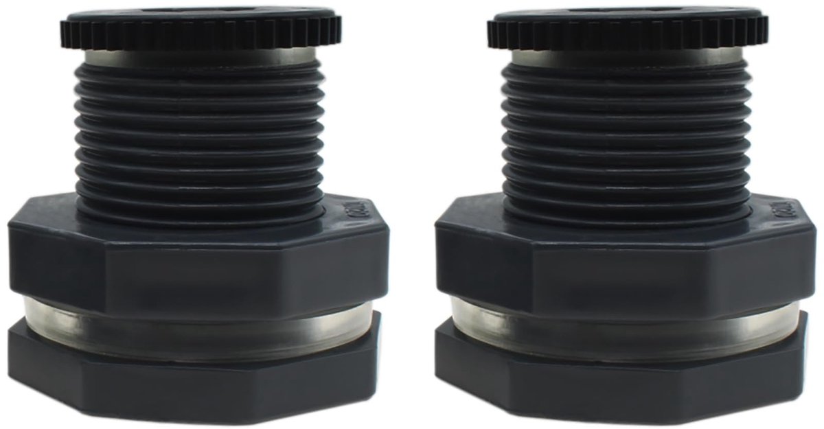 Water tank connector - PVC - Grijs - Set van 2