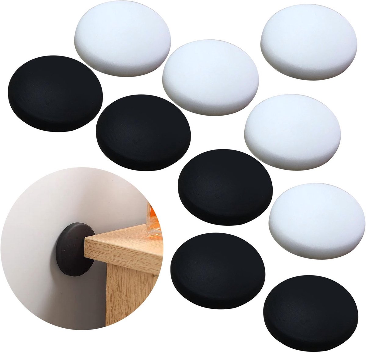 Deurstoppers met Wandhandvat - Set van 10