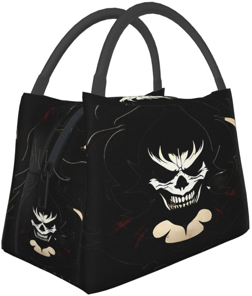 Zachte Koeltas - Opvouwbare Geïsoleerde Lunchbox - Vlam Schedel Embleem