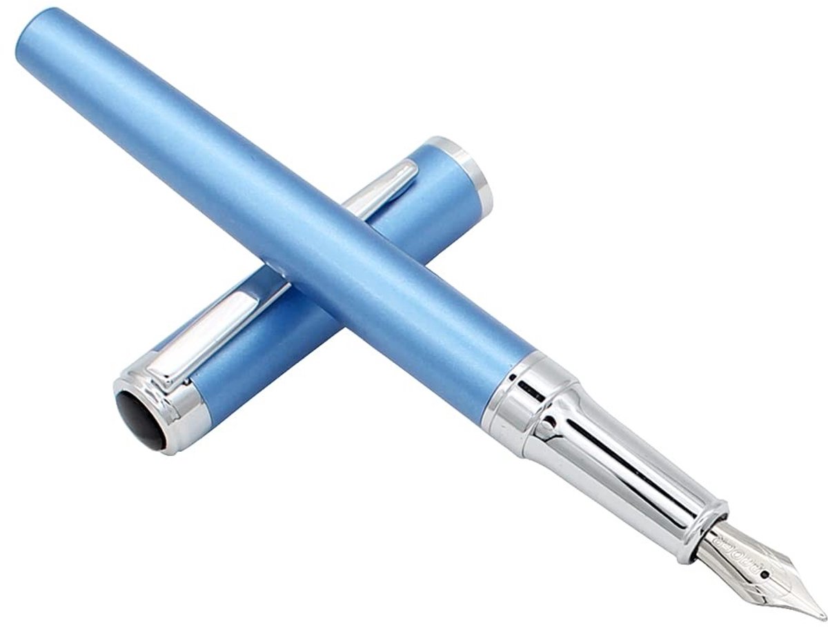 Fijnschrijvende Vulpen - Nautisch Blauw met Draaikap