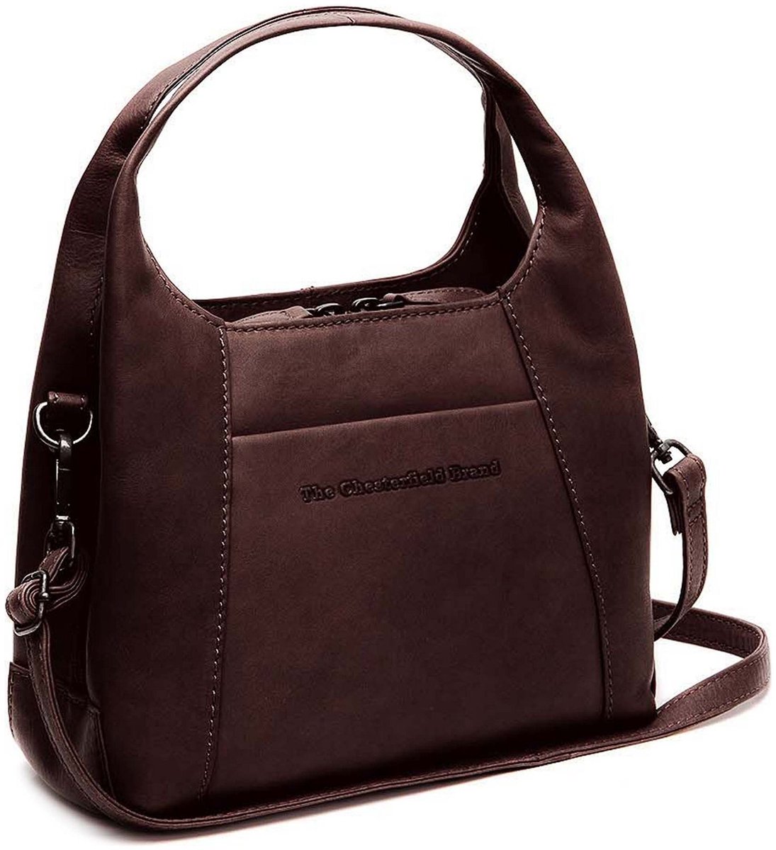 The Chesterfield Brand schoudertas handtas Lunera Shoulderbag Brown donkerbruin