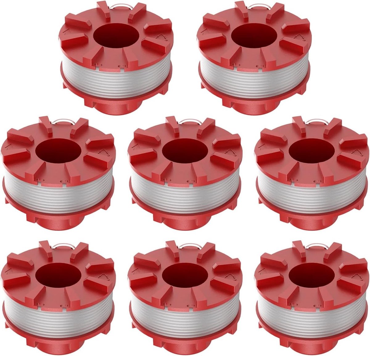Trimmer Spoel en Draad 2mm, Vervangende Spoel voor Trimmers, Geschikt voor Diverse Modellen, 8 Stuks