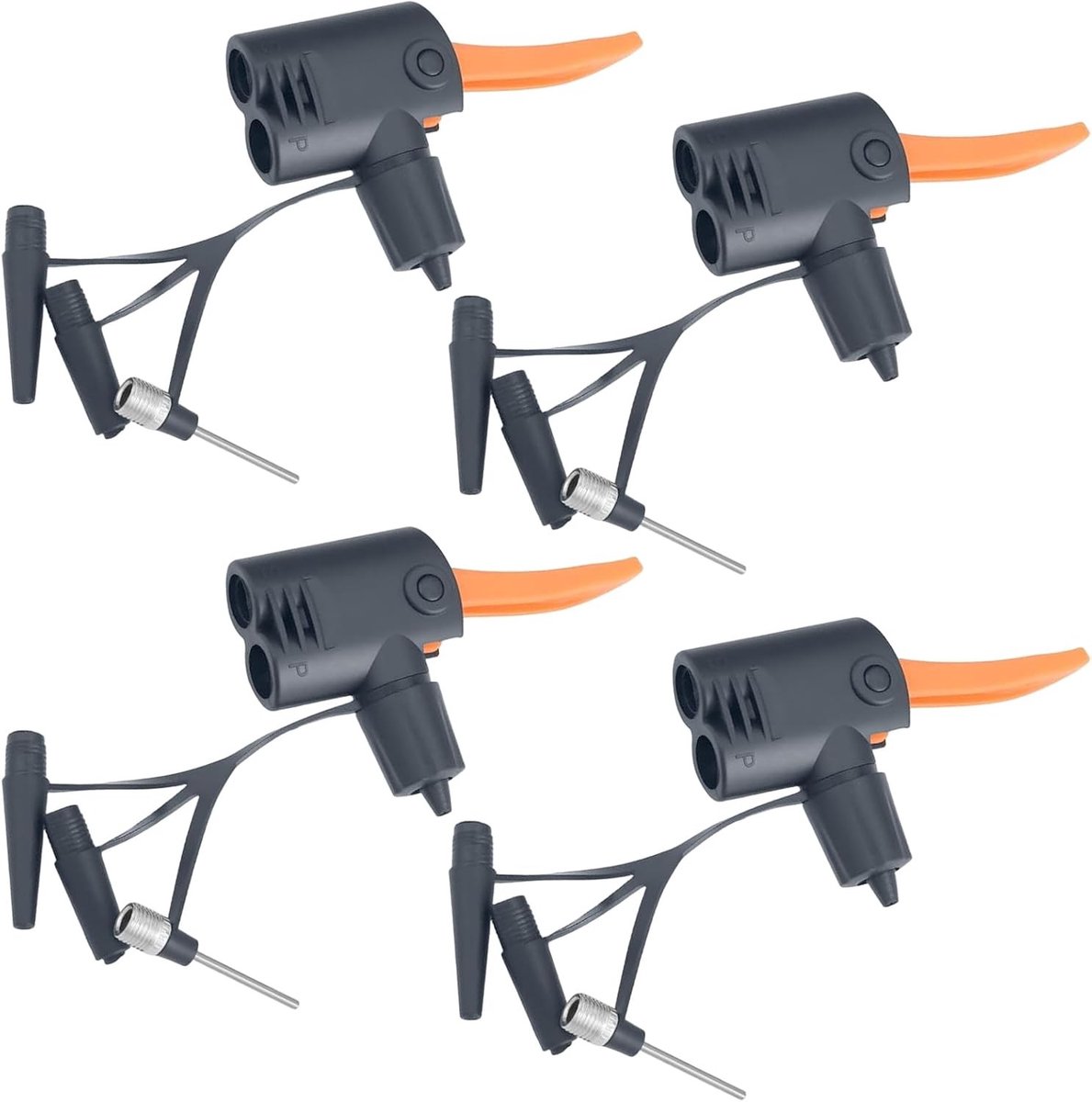 Universele Ventieladapter Set voor Fietsen en Auto's, Multifunctionele Luchtpomp Nozzle voor Presta, Schrader en Dunlop Ventielen, Ideaal voor Inflatie en Accessoires