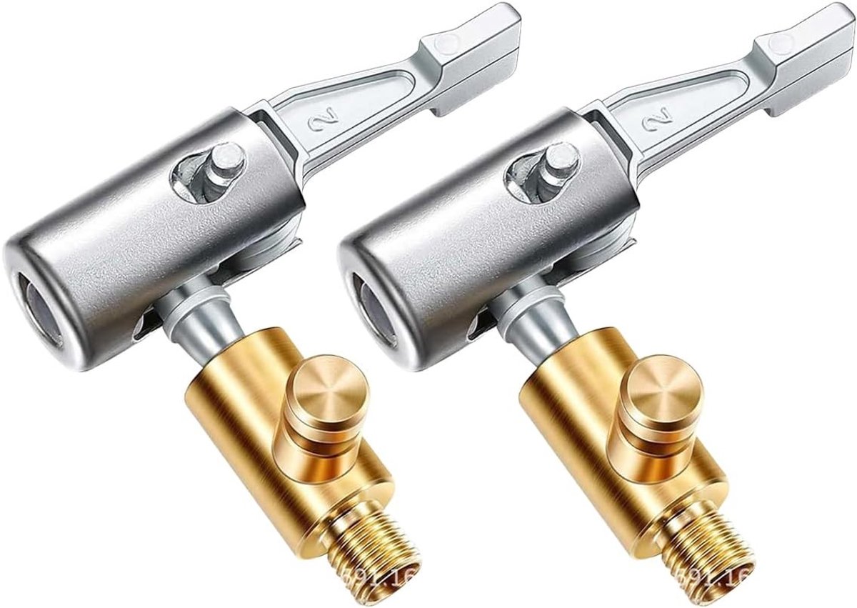 8 mm autoventieladapter set van 2, ideaal voor luchtpomp, fietsventielen en bandenventielen