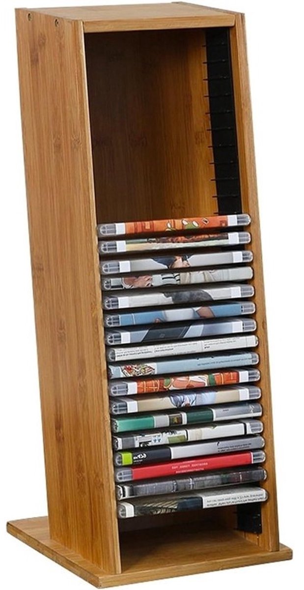 Platenrek - Opbergrek - Muziek Organiseren - Met Kaartsleuven - 10x10x10 mm - Naturel
