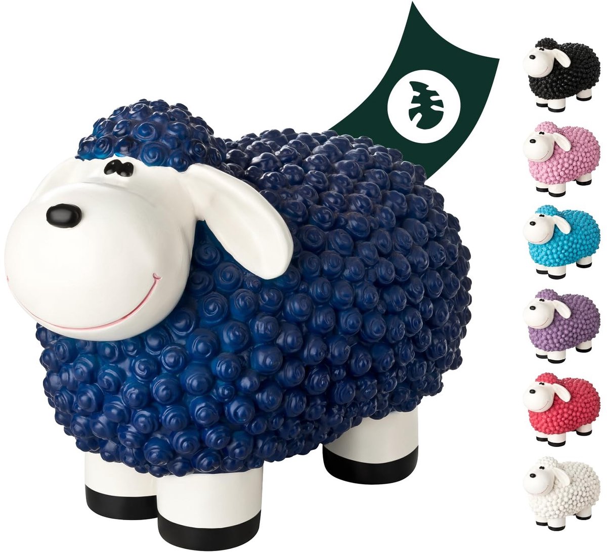 Decoratief schaap van polyresin - Blauw