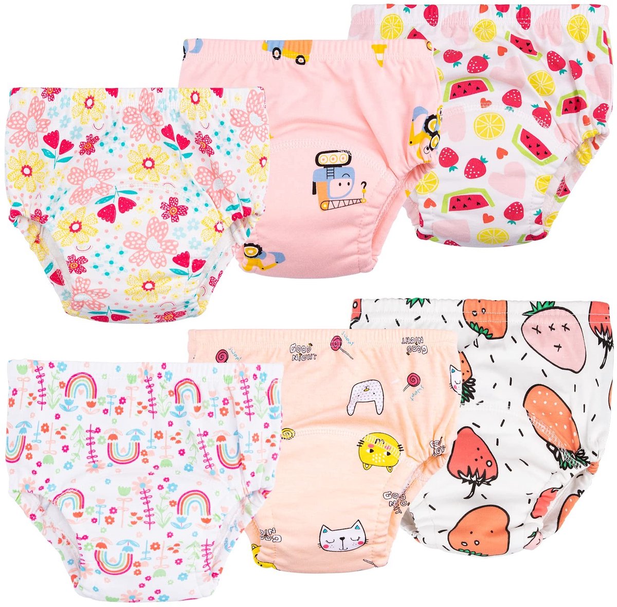 Training Pants voor Peuters - Herbruikbaar en Wasbaar - 6 Stuks - Roze
