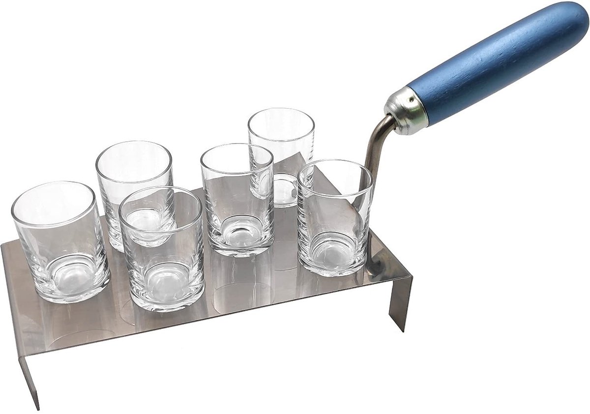 Schnapskelle met 6 Shotglazen van 30 ml