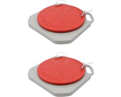 Draaitafel voor de asmeting - 2 stuks met 2T draagkracht - grijs