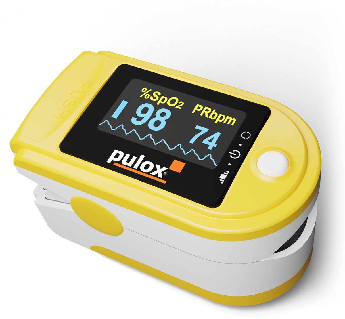 Saturatiemeter Vinger – SpO2, Hartslag & Perfusie-index – Draaibaar LCD Display – 40 Uur Batterijduur