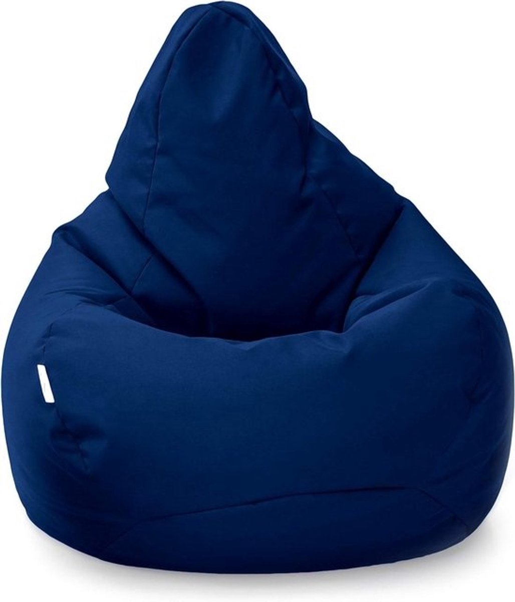 Zitzak Gamer Stoel - Zitkussen Zonder Rugleuning - Ontspannen Zitten - Waterafstotend Polyester - 75x75x80 cm - Marineblauw