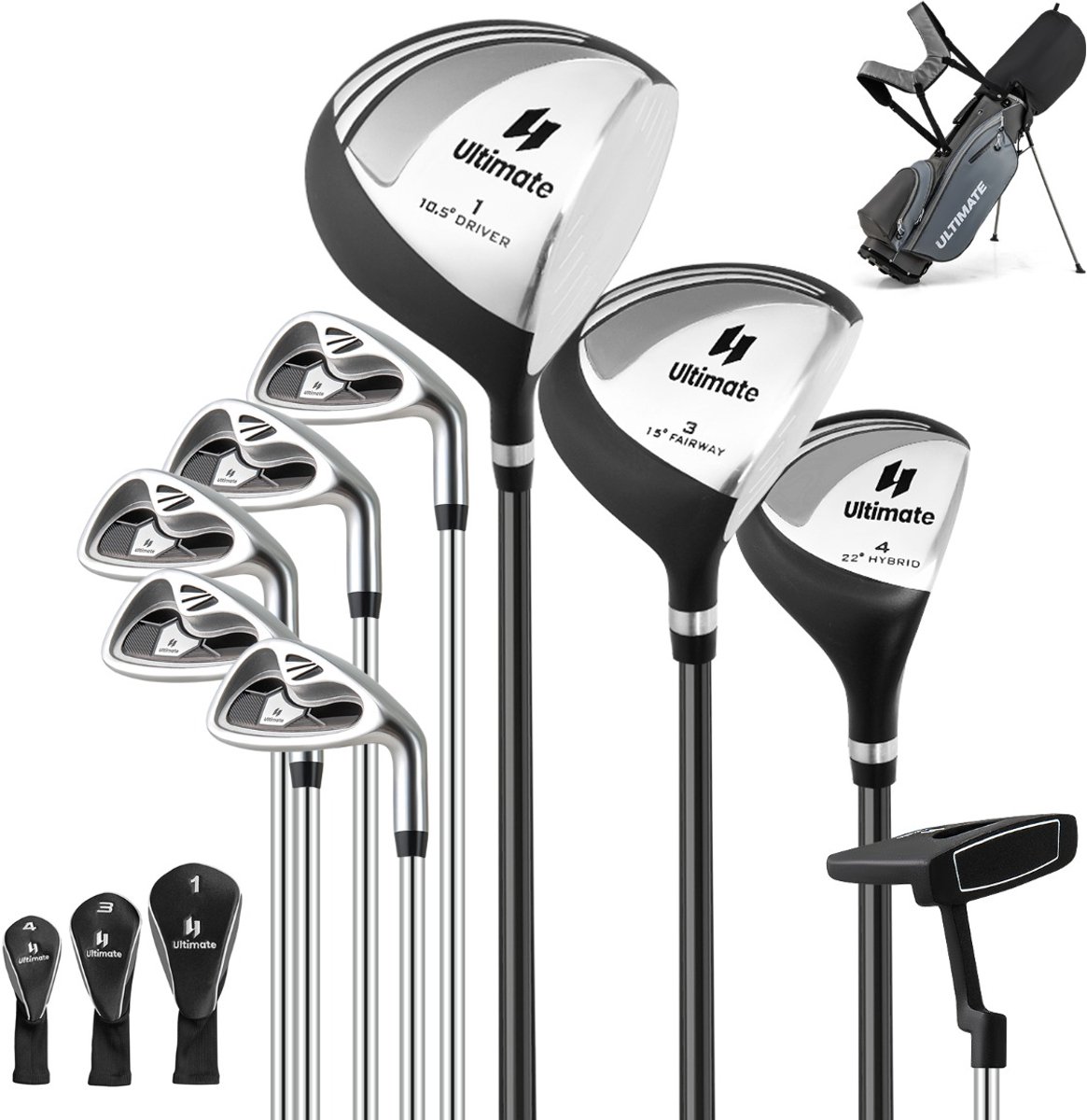 SureDeal® - Golf - Compleet Heren Golftas - Regenhoes Grijs - Grijs