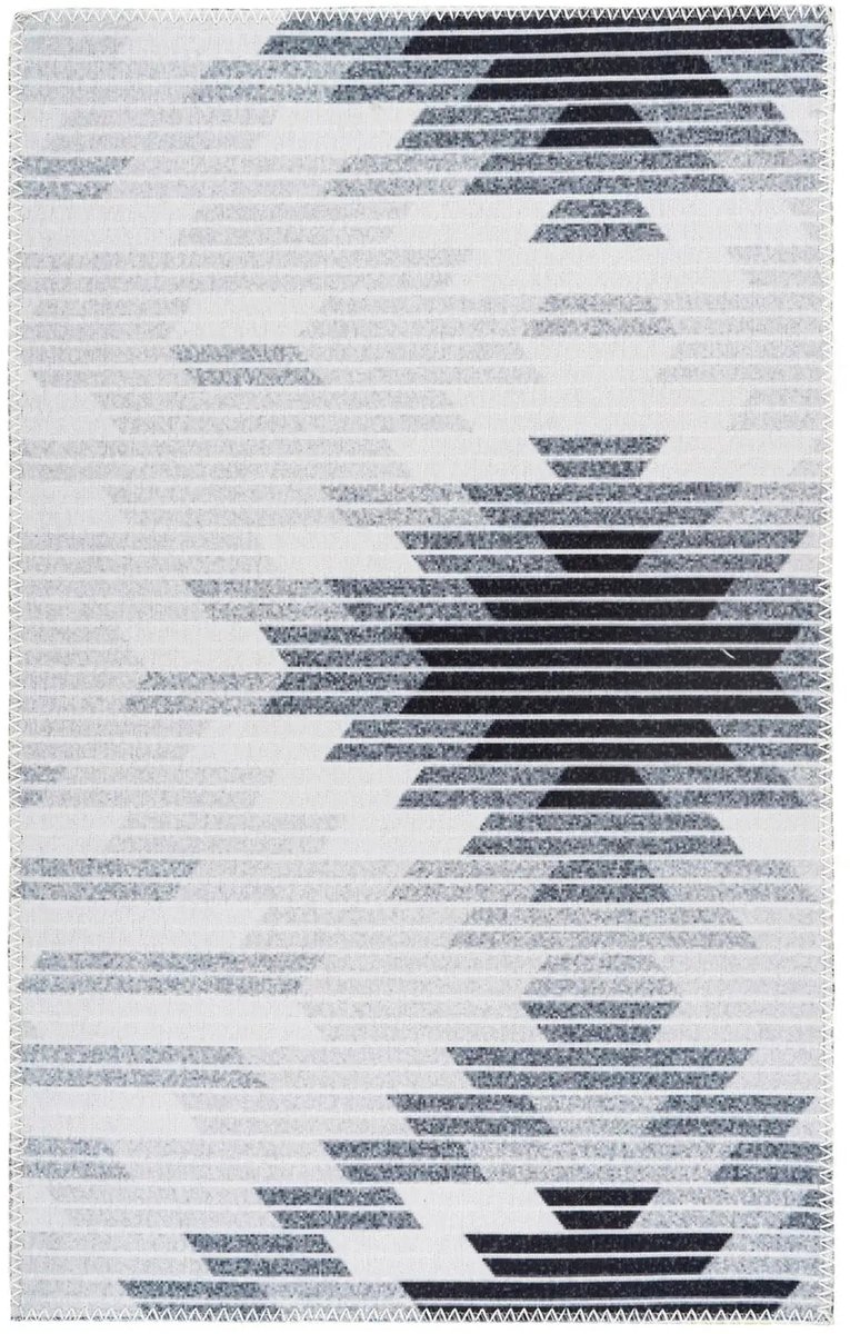 Dutch XXL Design Vloerkleed | Tapijt | Maya | Geometrisch | Grijs | 80x150 cm