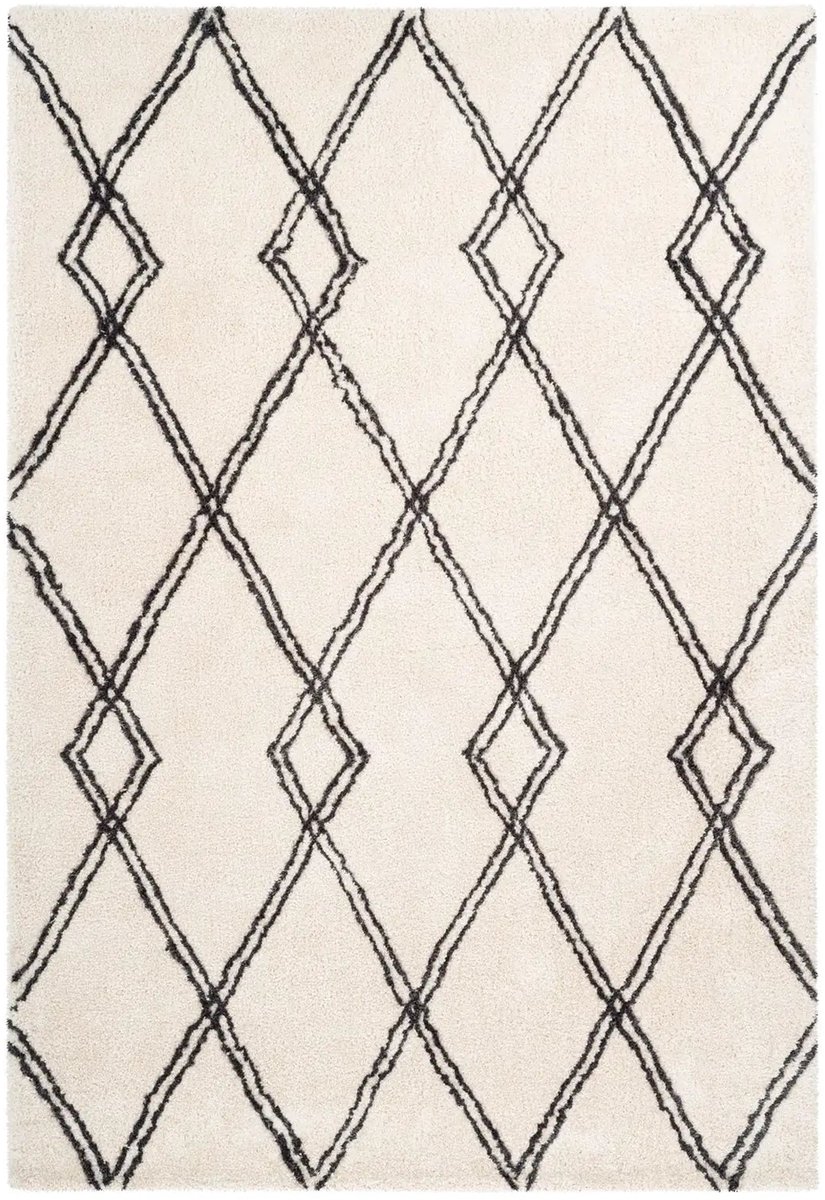 Dutch XXL Berber Vloerkleed | Tapijt | Orlando | Diamanten | Crème | 120x170 cm