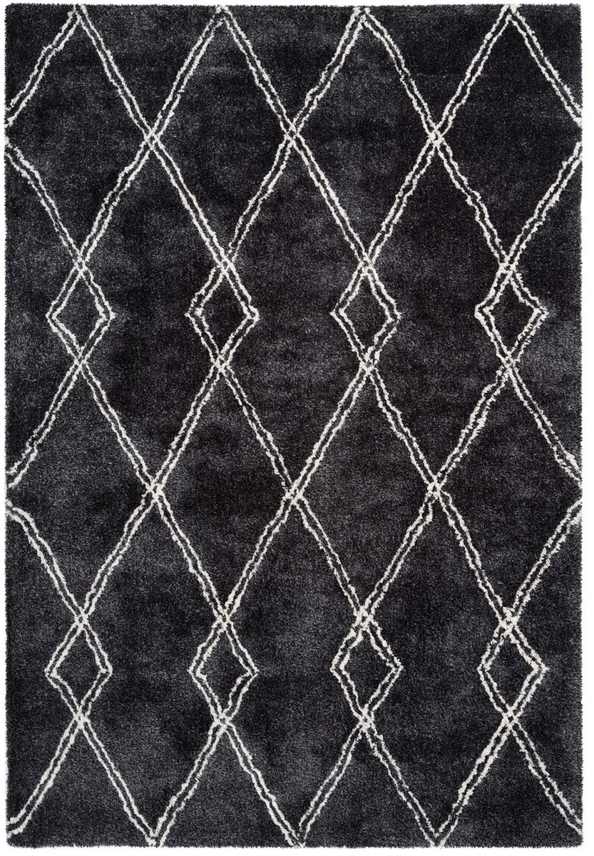 Dutch XXL Berber Vloerkleed | Tapijt | Orlando | Diamanten | Antraciet | 80x150 cm