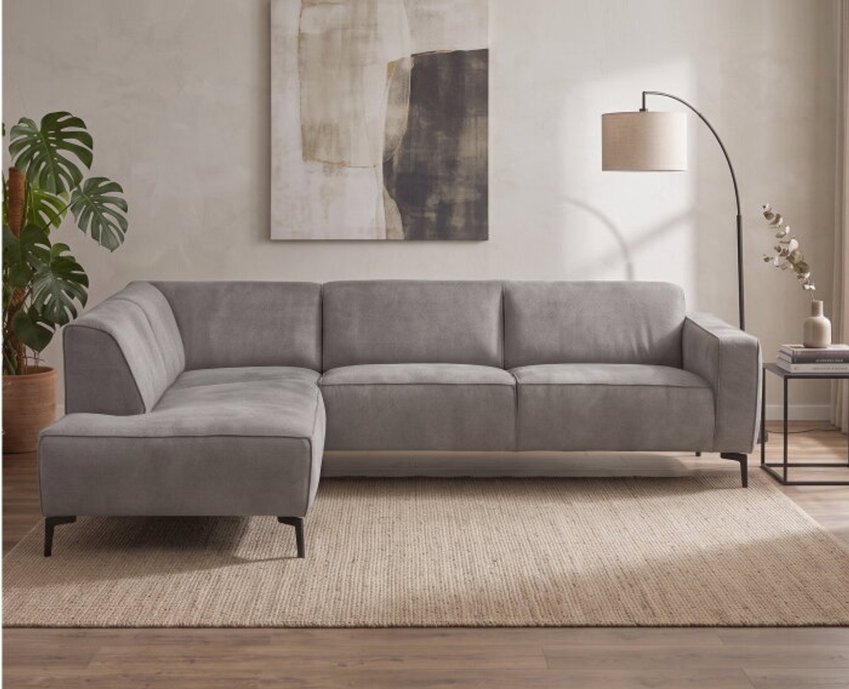 Hoekbank Varello Antraciet - Tauro 02 – Ottomane links – 270x209 cm
