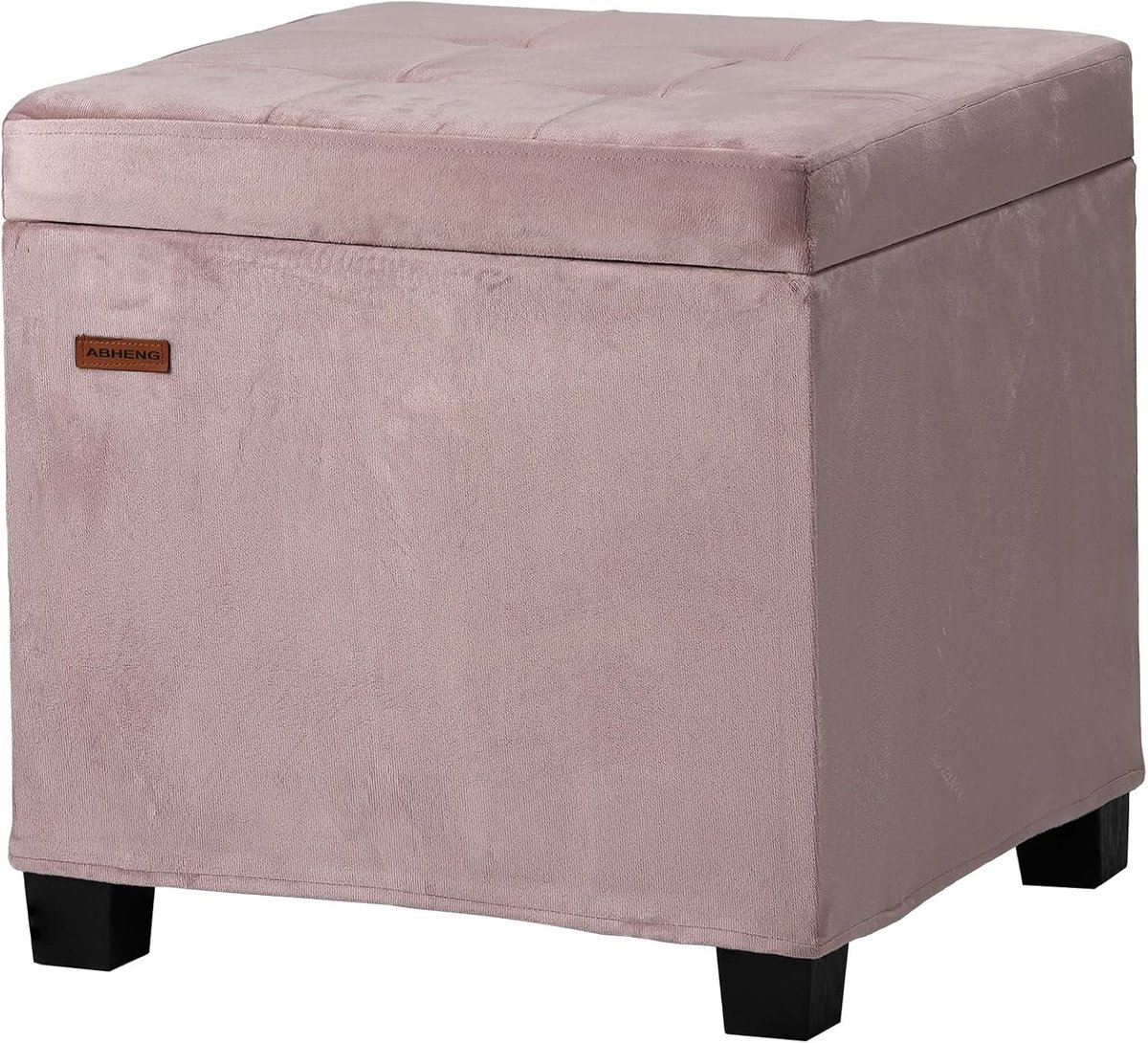 Verkrijgbaar: Luxe Velvet Opberghocker met Verborgen Compartiment, Stevige Voetensteun voor Woonkamer, Slaapkamer en Hal, 750 kg Draagvermogen, Eenvoudige Montage, 45 x 45 cm