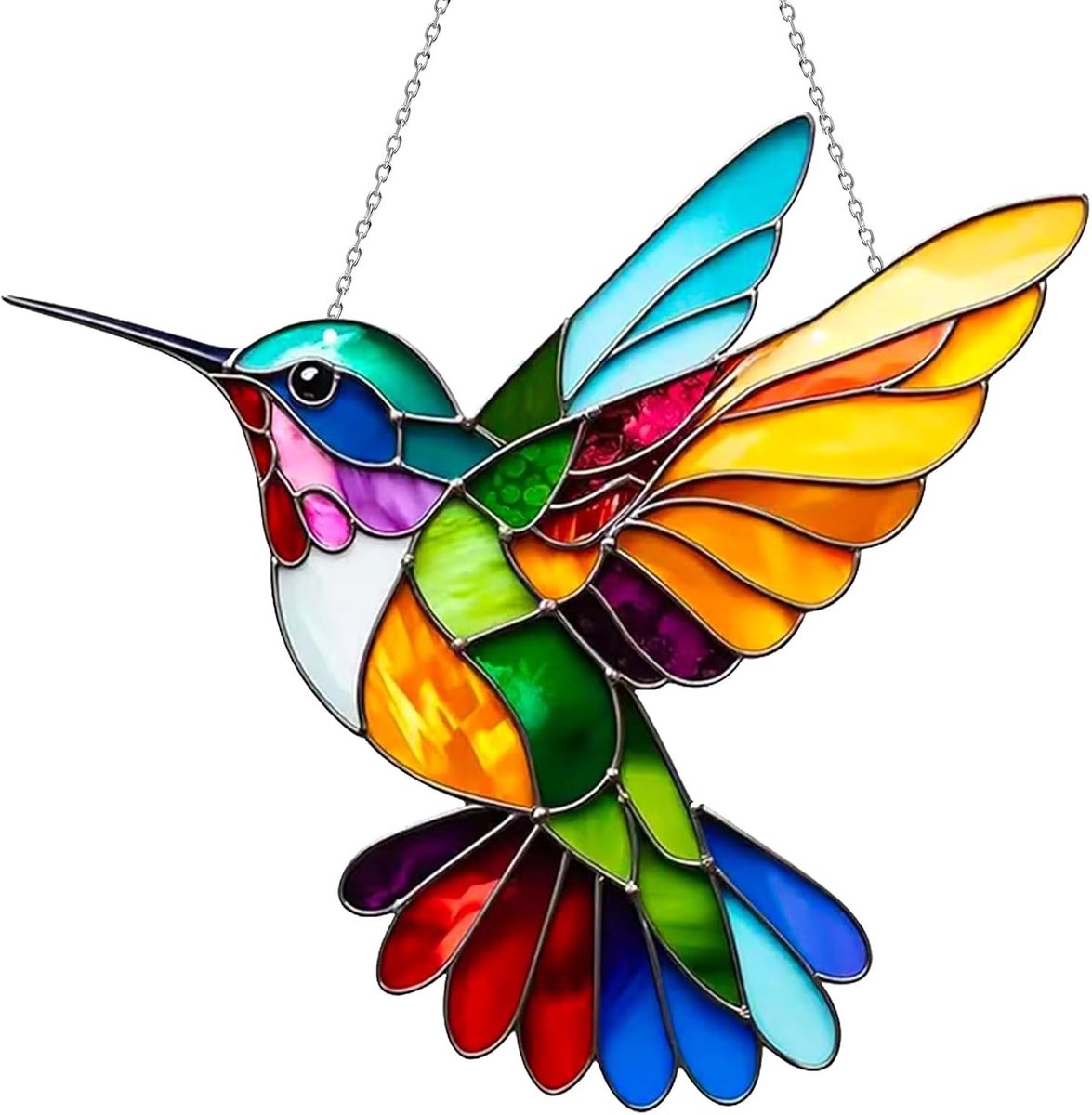 Kleurige Acryl Zonvangers voor het Raam - Hummingbird Decoratie voor Woonkamer, Balkon en Tuin