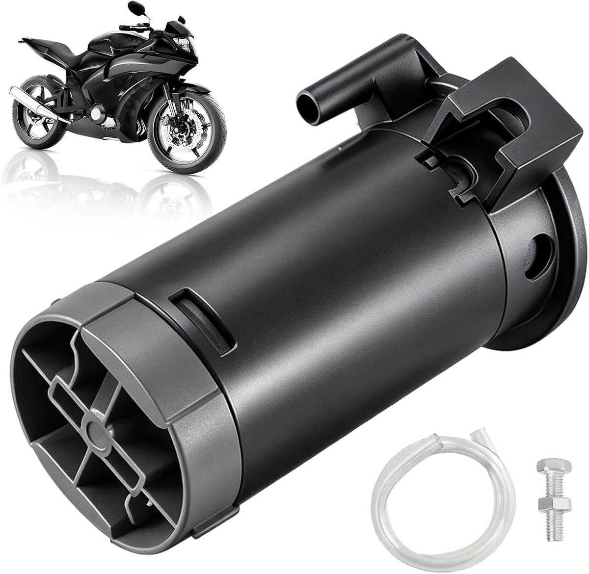 Krachtige 12 V luchtcompressor voor automotoren, ideaal voor luchthoorns en luchtpompen, zwart