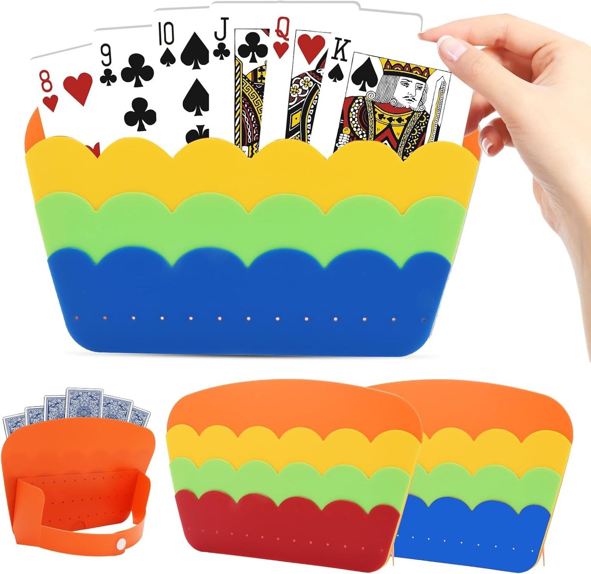 Handenvrije Kaarthouder voor Speelkaarten - 2 Stuks Herbruikbare Kaartstandaard voor Kaartspellen, Ideaal voor Volwassenen en Gezellige Spelavonden