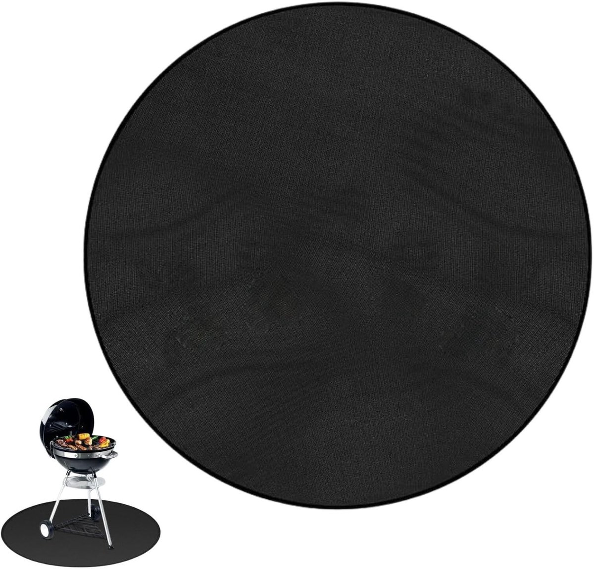 Ronde 60 cm Vuurvaste Mat voor Grill en Vuurschaal, Bescherming voor Vloer, Waterafstotend en Geschikt voor Tuin en Camping