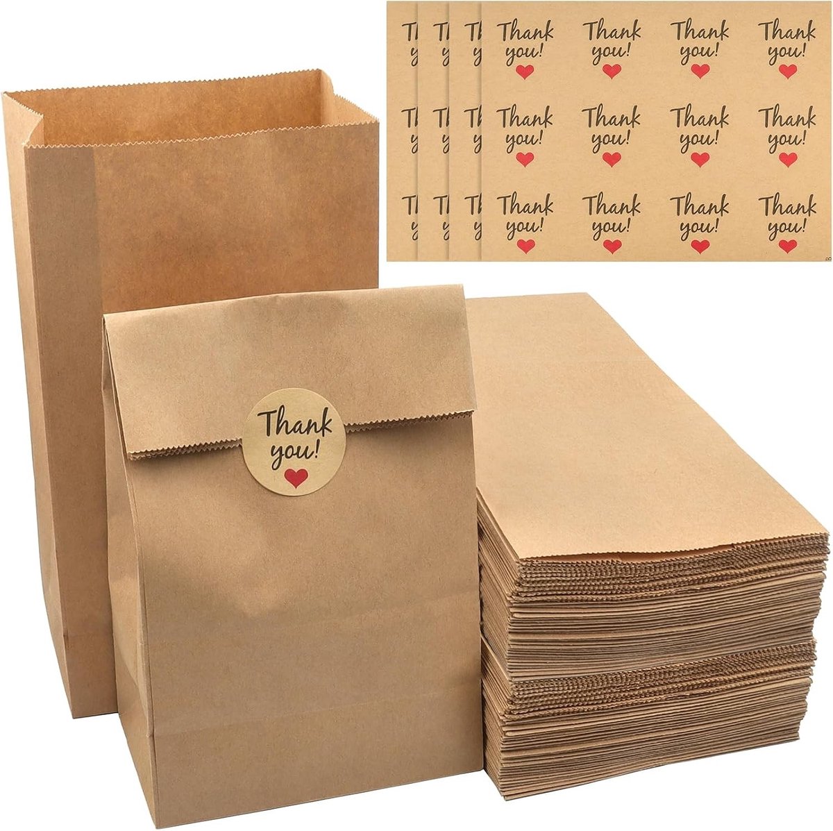 Kleine Bruine Papieren Tassen - 100 Stuks voor Snacks, Verjaardagen, Trouwen en Feestjes - 13 x 8 x 24 cm