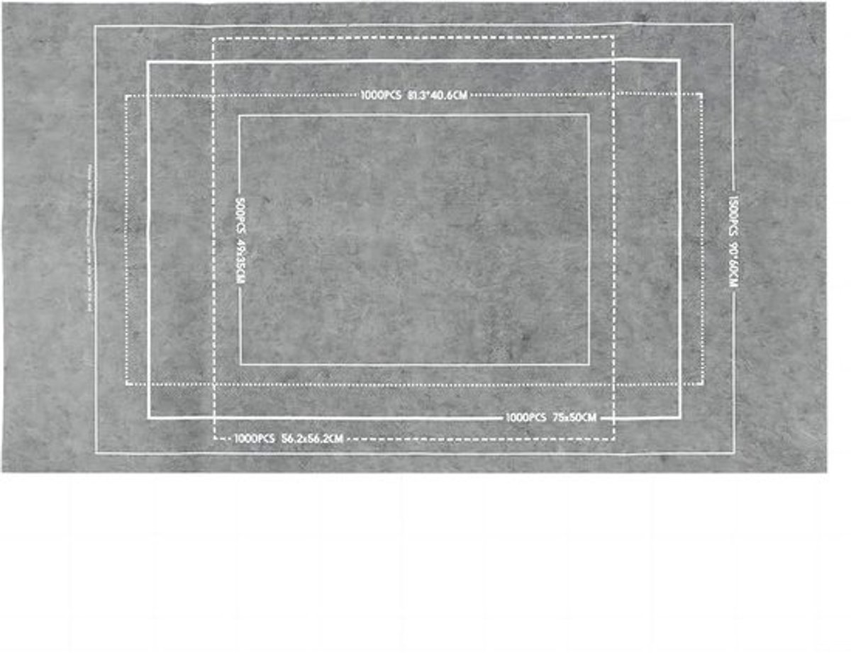 Oprolbare Grijze Puzzelmat voor 1500, 1000, 500 Stukjes - Ideale Puzzelopslag en Bordhouder
