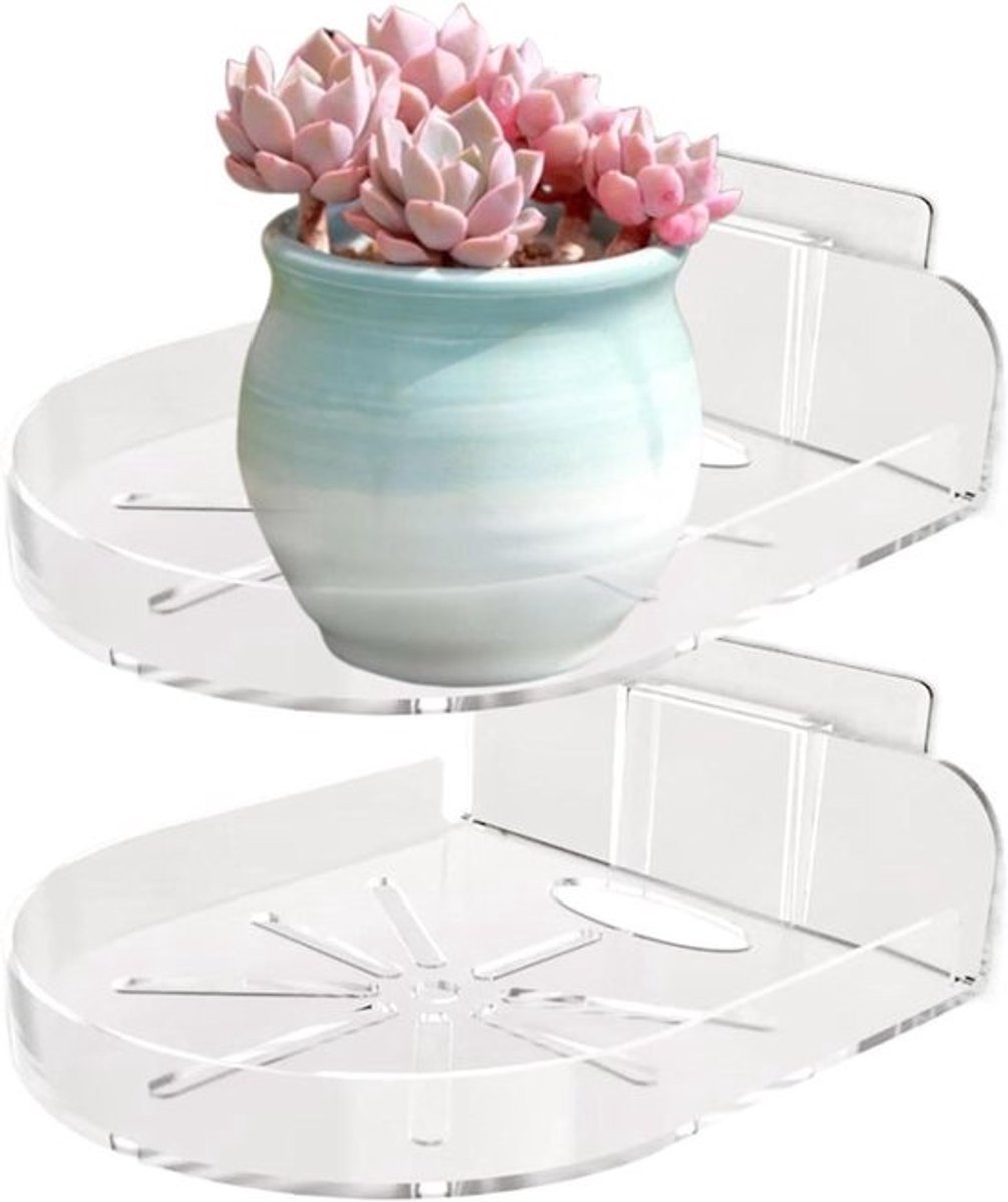 Wandhouder Babyfoon - Monitor Standaard - Apparaten Opbergen - Huurvriendelijke Installatie - 13.1 x 9.1 x 1 cm - Wit
