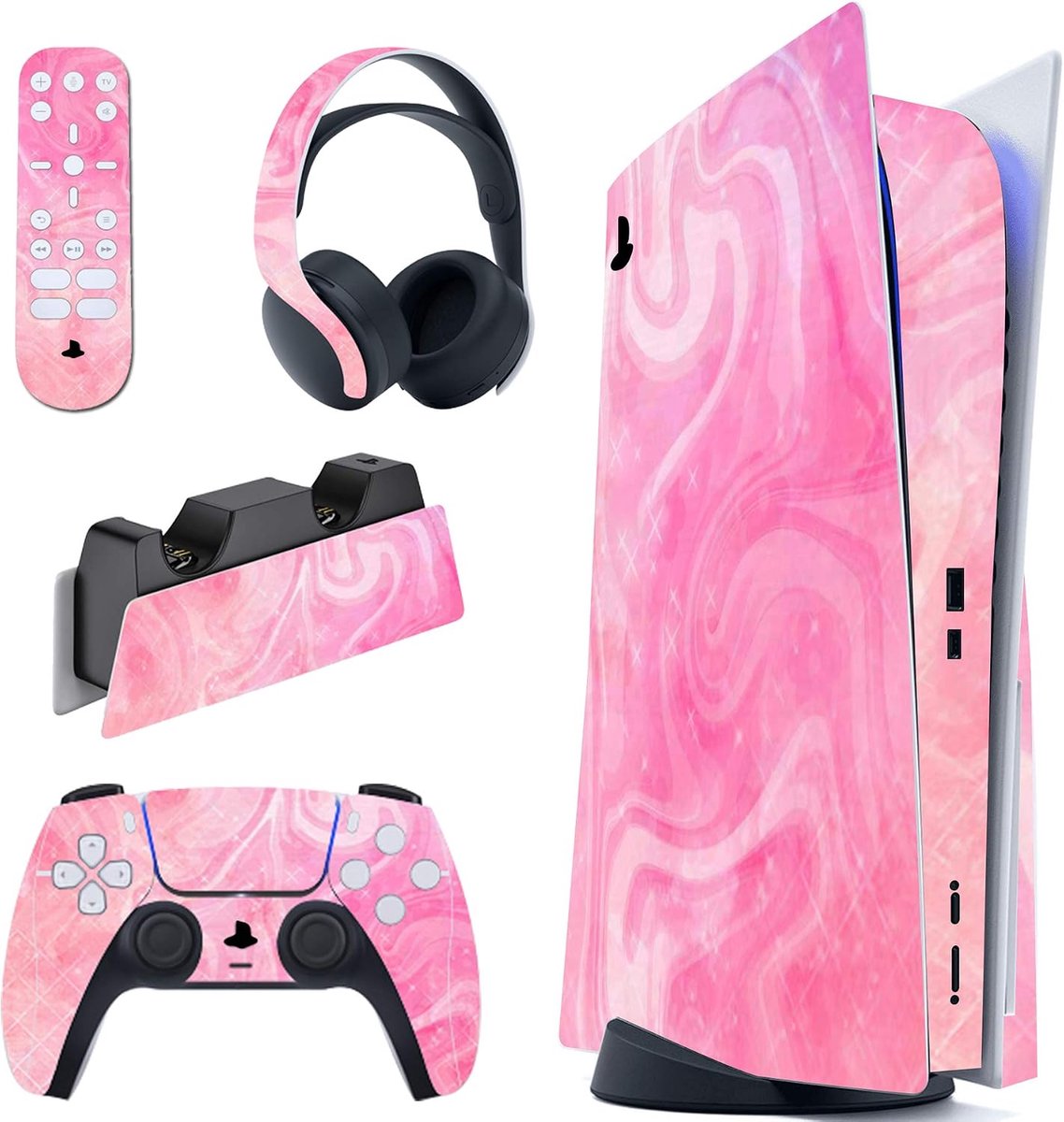 Vinyl Skin Stickerset - Geschikt voor PS5 Disc Edition - Compleet
