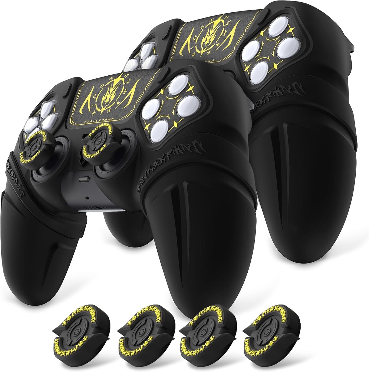 Siliconen Hoezen 2 Stuks Runen - Geschikt voor PS5 Controller - Met Stickers