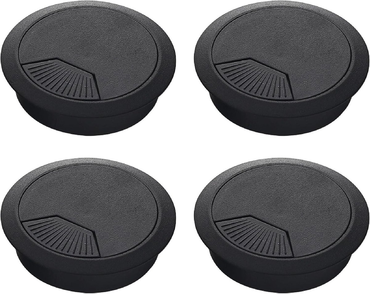 Cable Hole Cover Set van 4 Stuks - 60mm Duct voor Kabelbeheer en Desk Accessoires voor Computer Tafel