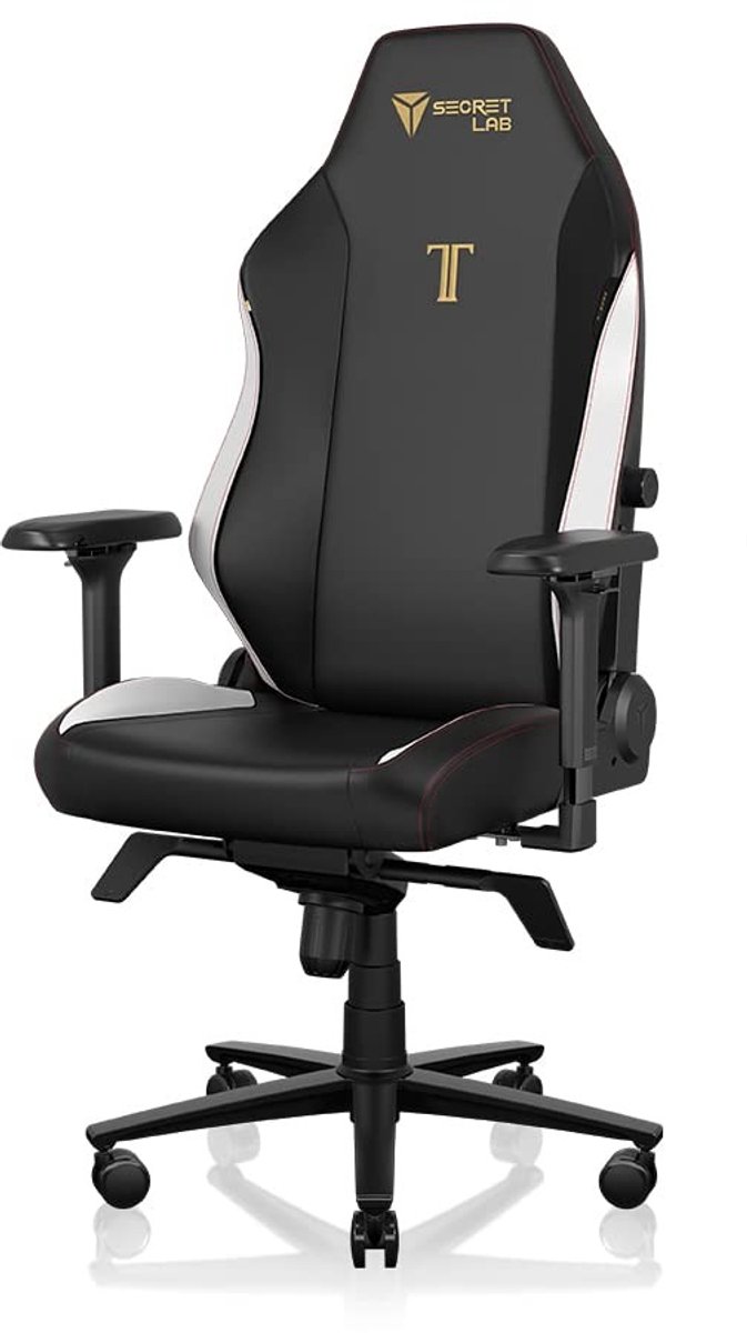 Ergonomische Gaming Stoel - Zwart Kunstleer met Verstelbare Kussen