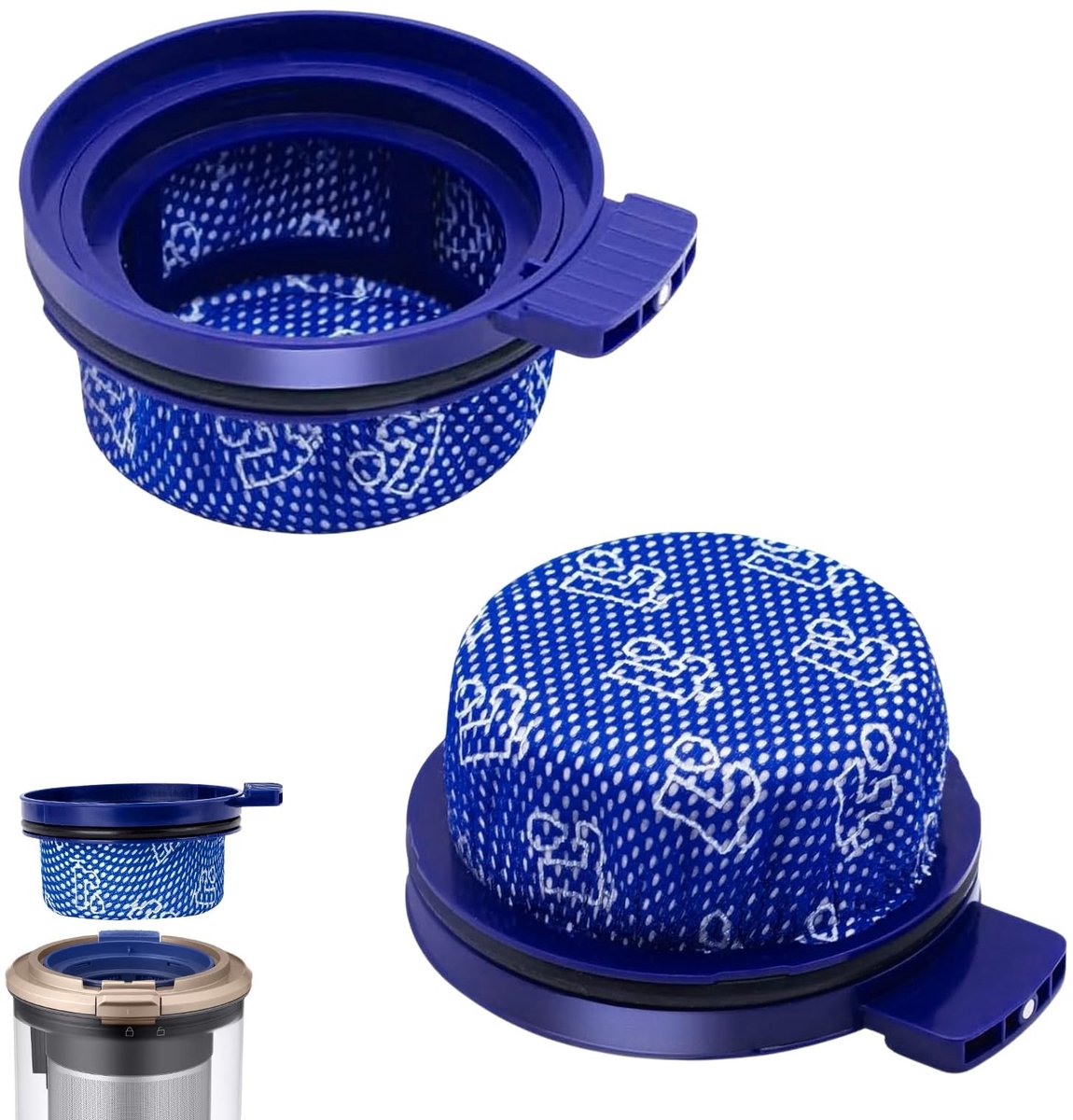 Set van 2 Wasbare Stofzuigerfilters - Compatibel met Samsung VS20A Modellen