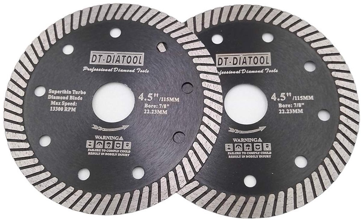 Diamantzaagblad Set van 2 - 115mm voor Porselein en Marmer