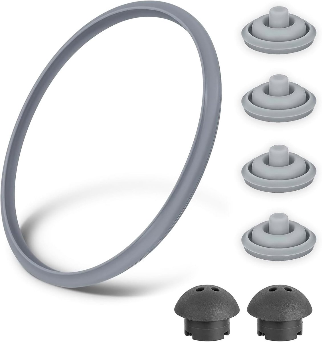 Complete Set Vervangingsonderdelen voor Drukpannen - 22 cm Sealing Ring, 4 Hoofdventielen, 2 Veiligheidsventielen voor Huishoudelijk Gebruik