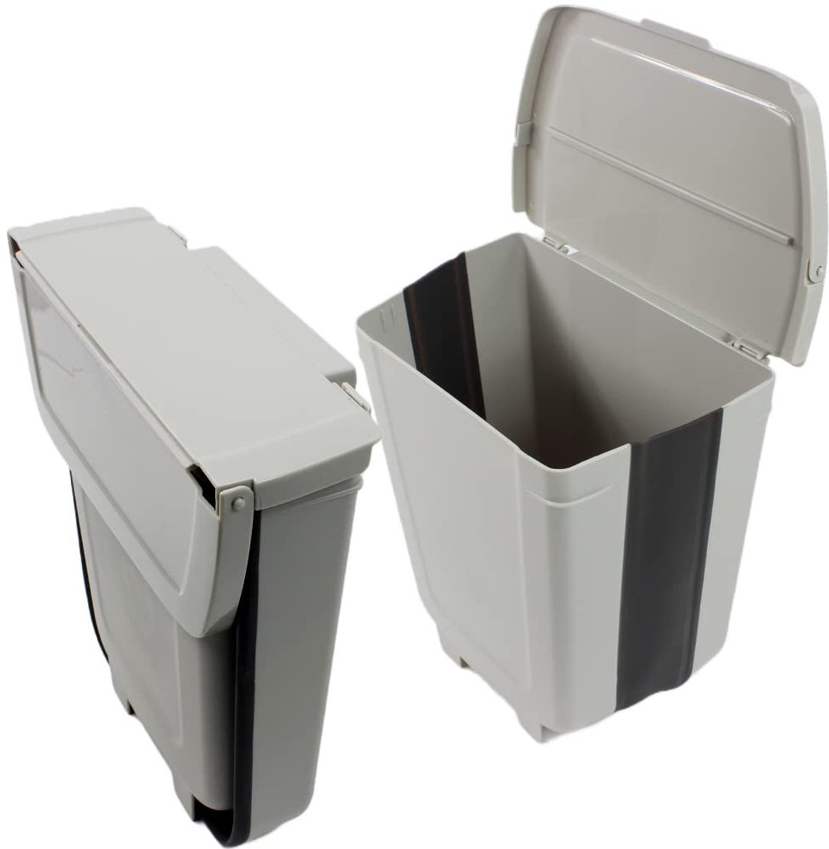 Vouwbare Afvalbak - 4-8 Liter - Grijs/Anthraciet