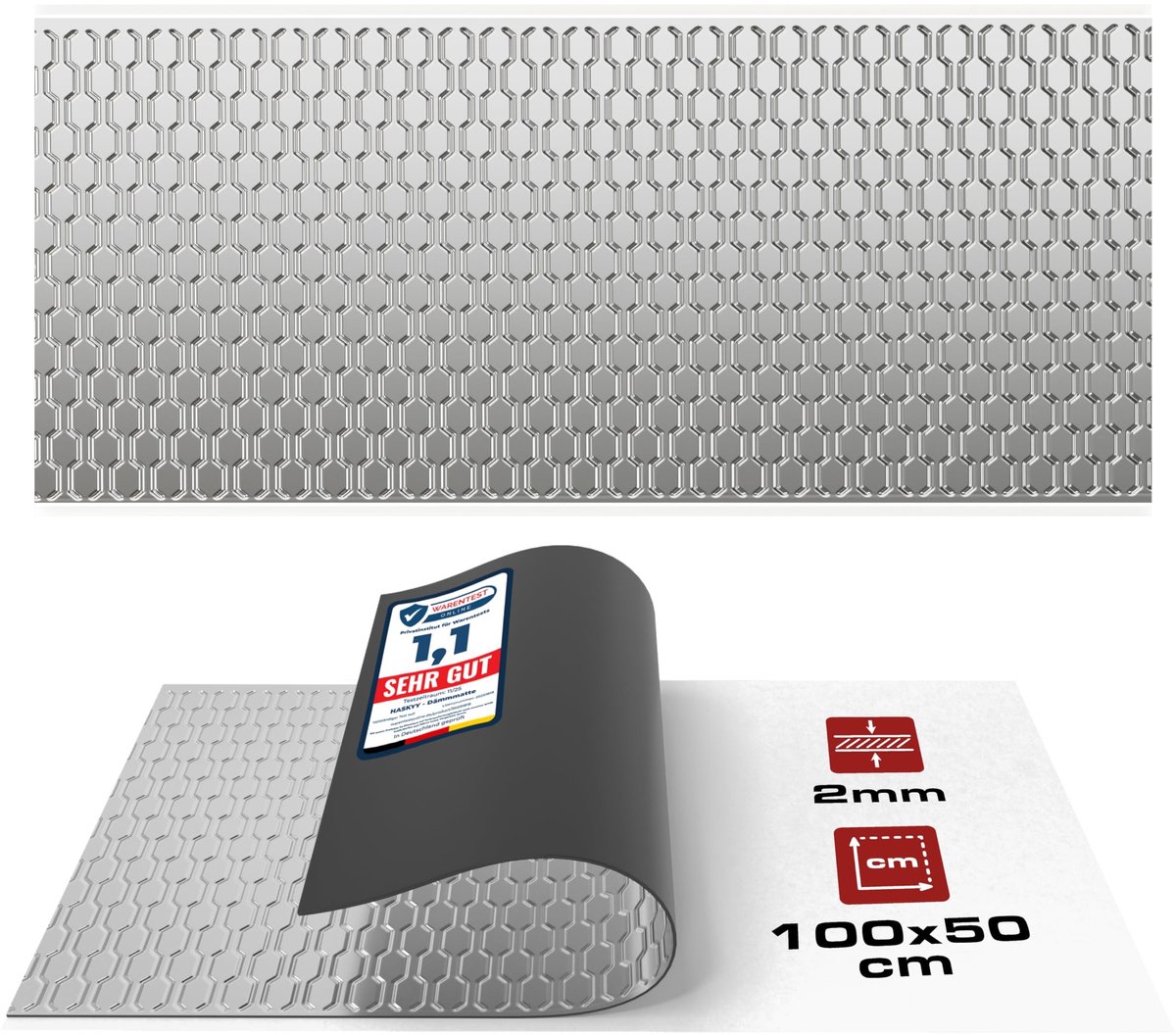 Zelfklevende Isolatieplaat - Geluiddemping Aluminium Butyl Rubber 0.05 m²