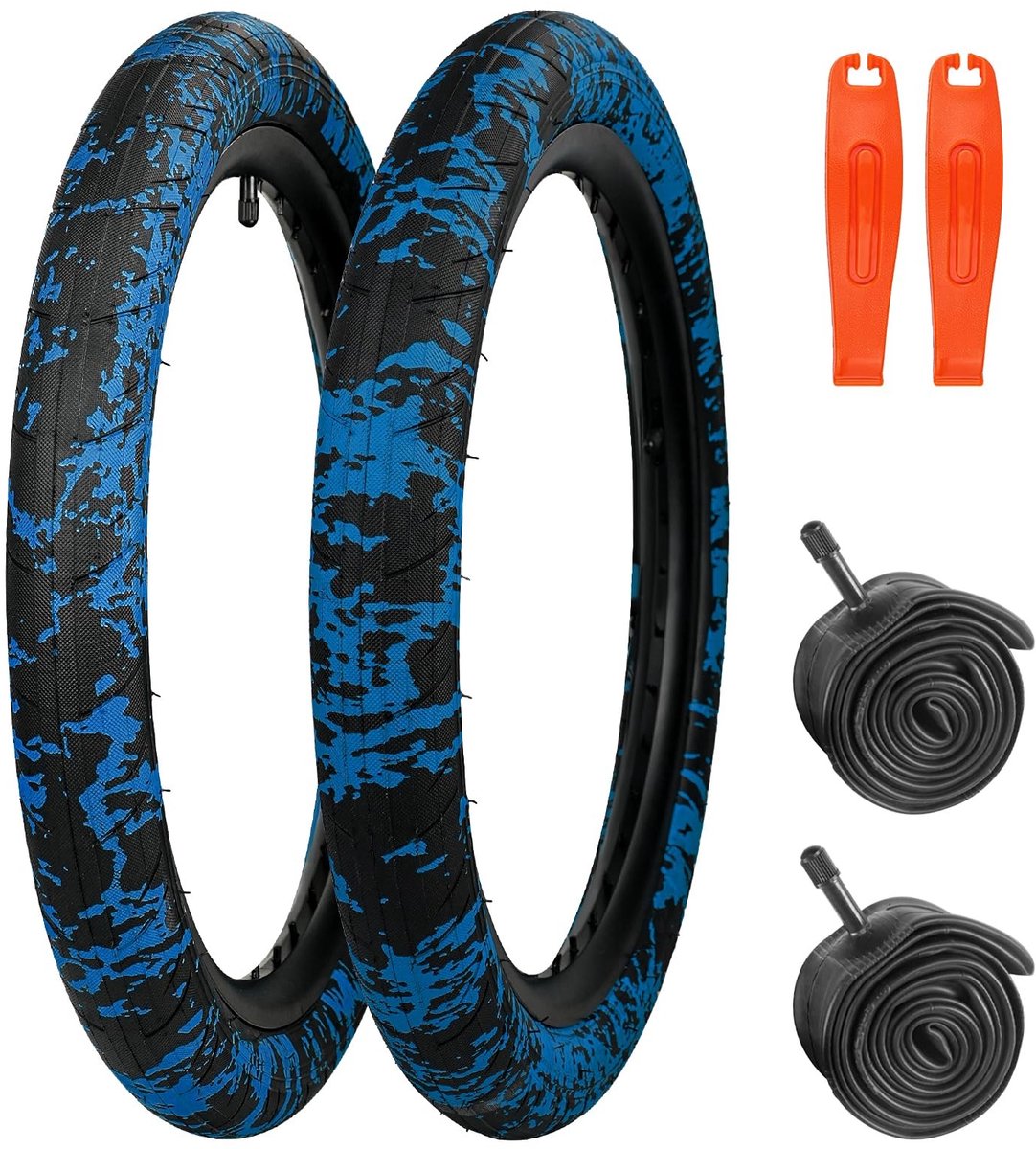 20 x 2.4 Inch MTB Banden - Geschikt voor Jongeren Mountainbikes - Zwart & Blauw