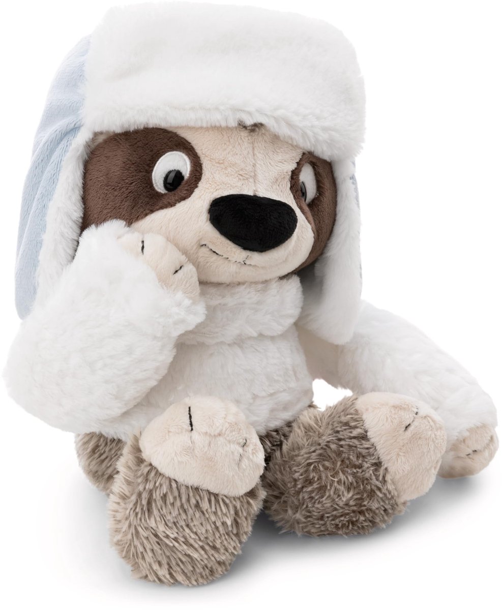 Knuffeldier Izzy Icetumbler - Sloth met muts - 35 cm - Beige