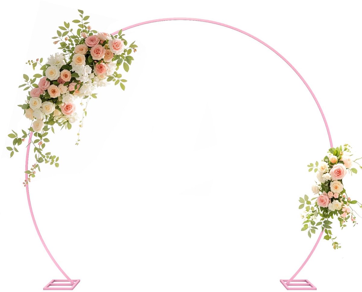 Achtergrondstandaard Rond - 2m Roze Ballonboog
